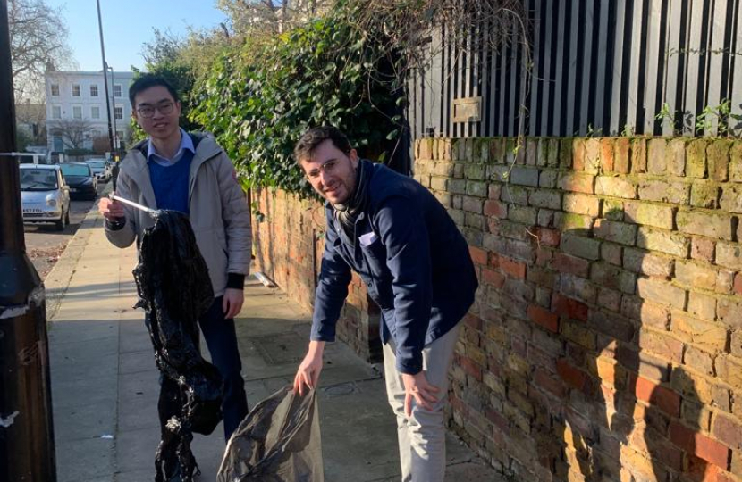 Community litter pick in Camden Square