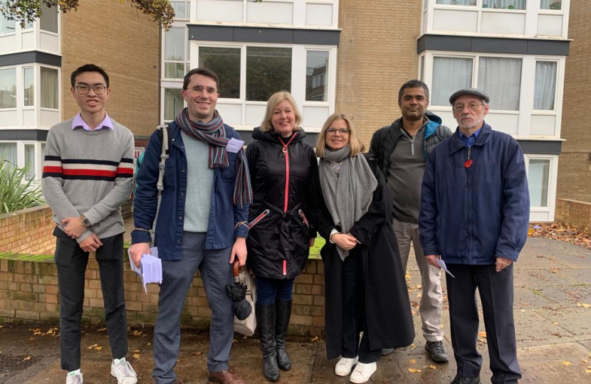 Our activists campaigning against the Haverstock Hill Cycle Lanes.