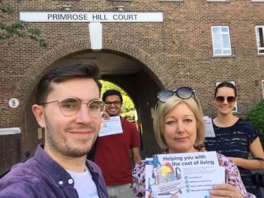 Our team outside Primrose Hill Court.