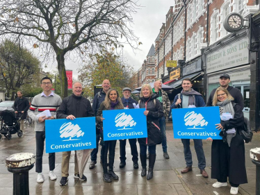 Our activists campaigning against the Haverstock Hill Cycle Lanes.